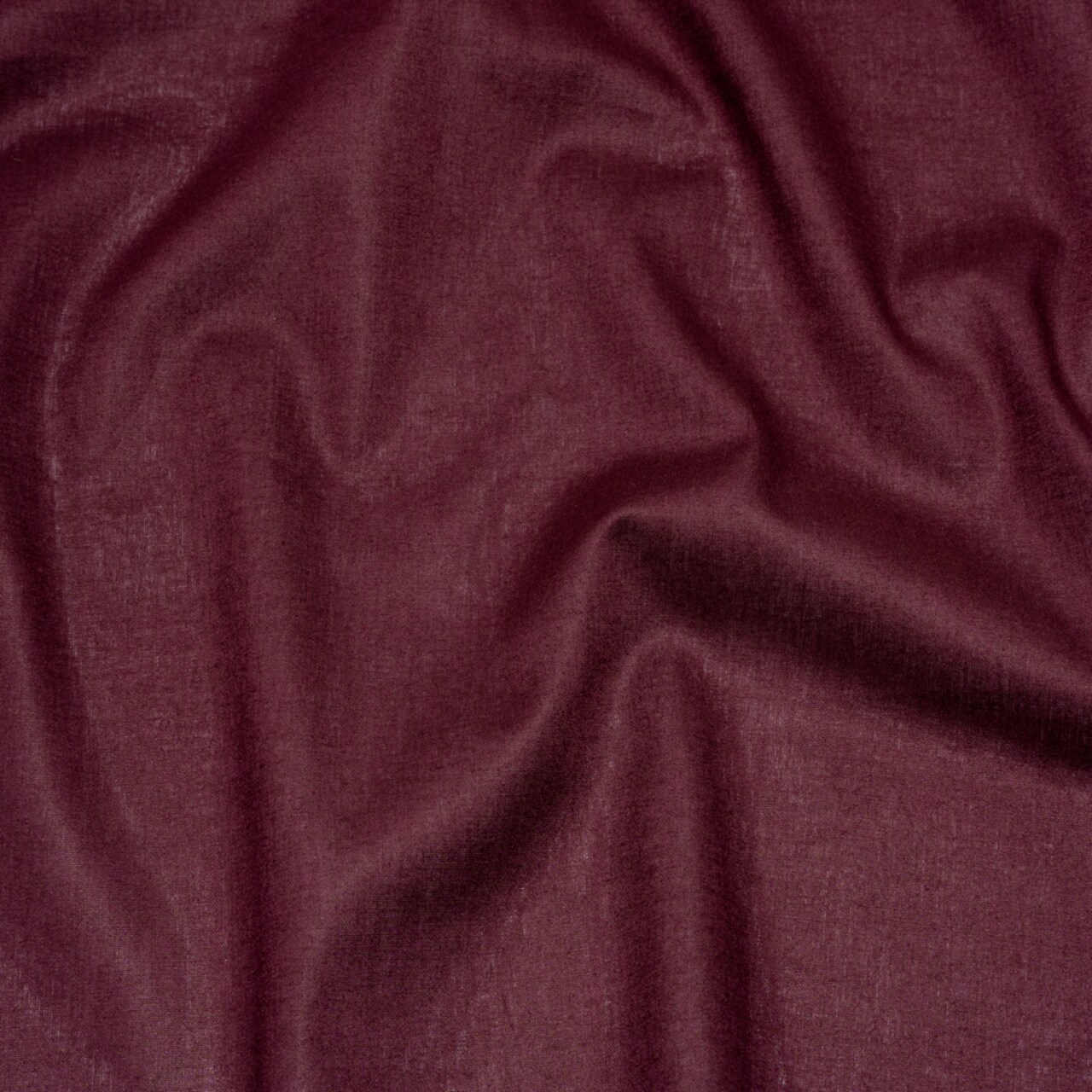 1 Yard Burgundy Mercerized Organic Egyptian Cotton Voile Lightweight Sheer Solid Fabric